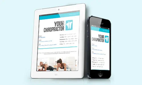 Email newsletter displayed on a tablet and phone